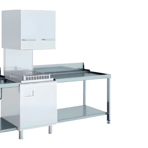 Mesa Hila Entrada/Salida con estante para lavavajillas